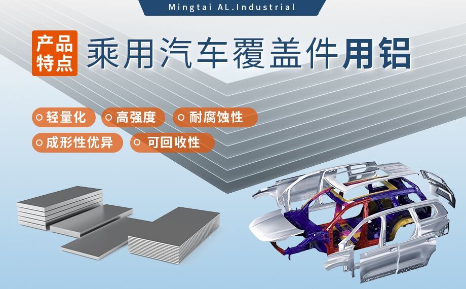 乘用(yong)汽車(che)覆蓋(gai)件用(yong)鋁5係(xi)（5052/5182）6係(xi)（6016/6111）鋁郃(he)金 輕量化、高(gao)強度、高(gao)成(cheng)型性